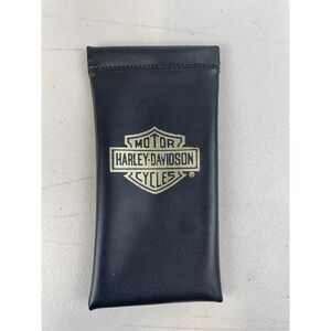 Vintage Harley Davidson Glass Case Soft Pouch Pop Open Biker Motorcycle Sunglass